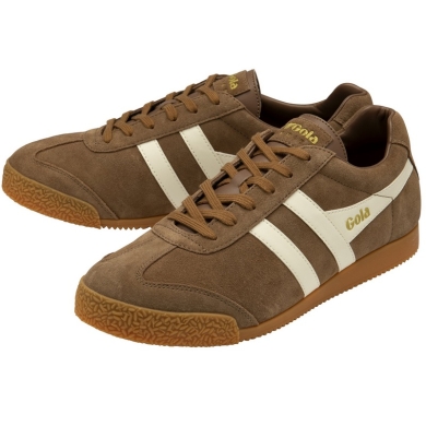 Gola Sneaker Harrier Suede-Leather tobacco brown/white Men